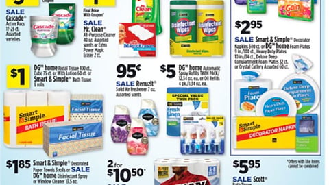 Dollar General P&G 'Make Cleaning a Breeze' Feature