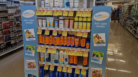 Jewel-Osco 'Hello Sunshine' Sun Care Center Endcap Display