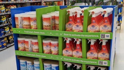 Walmart Clorox 'Scan To Activate The Experience' Pallet Display