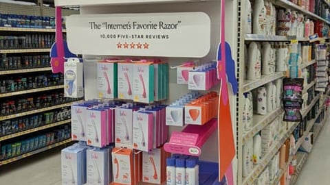 Billie 'The "Internet's Favorite Razor" ' Endcap Display