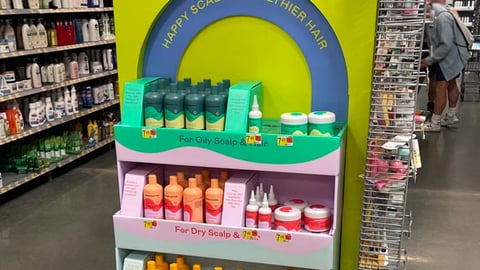 Walmart Headquarters 'Happy Scalp' Endcap Display