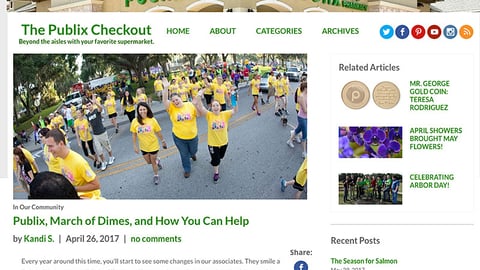 Publix 'How You Can Help' Blog Post