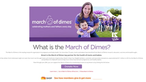 Kmart March of Dimes Web Page