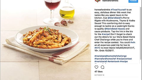 Hannaford Mario Batali #TreatYourself Instagram Update