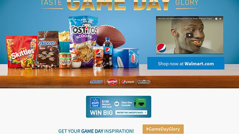 Mars PepsiCo 'Taste Game Day Glory' Web Page