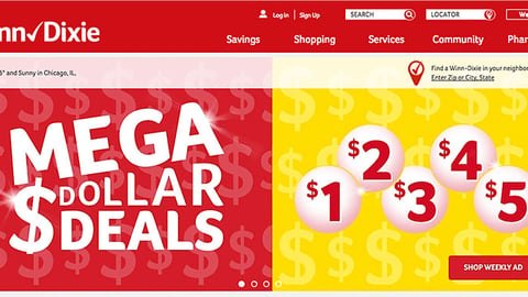 Winn-Dixie 'Mega Dollar Deals' Carousel Ad