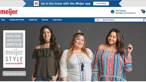 Meijer 'Same Look Same Price' Carousel Ad