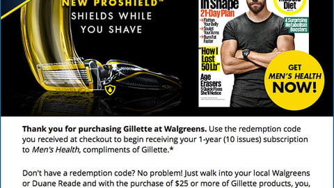 'Men's Health' Gillette Landing Page