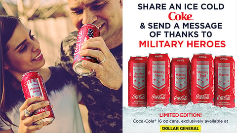 Coca-Cola Dollar General 'Send a Message of Thanks' Web Page