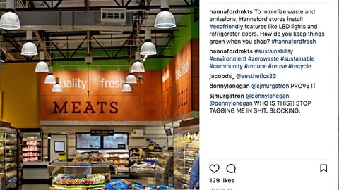 Hannaford 'Minimize Waste' Instagram Update