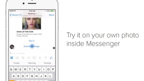 Modiface Facebook Messenger Bot