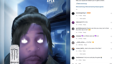 Monster Energy Apex Legends 'Rally Your Squad' Instagram Update