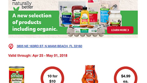 Winn-Dixie Naturally Better 'A New Selection' Email