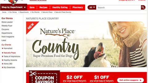 Hannaford Nature's Place Country Web Page