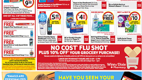 Winn-Dixie 'No Cost Flu Shot' Feature