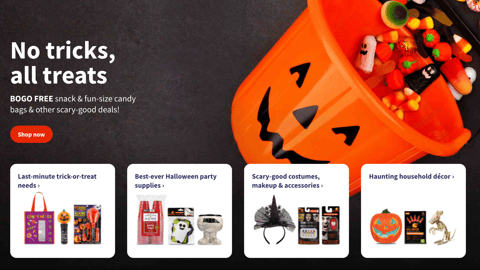 Walgreens 'No Tricks, All Treats' Banner Ad