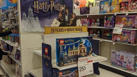 Target Harry Potter '20 Years Of Movie Magic' Endcap