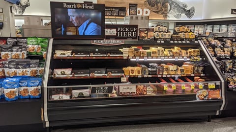 Boar's Head 'Pick Up Here' Display Case Digital Signage
