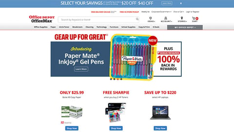 Office Depot Paper Mate Inkjoy Carousel Ad