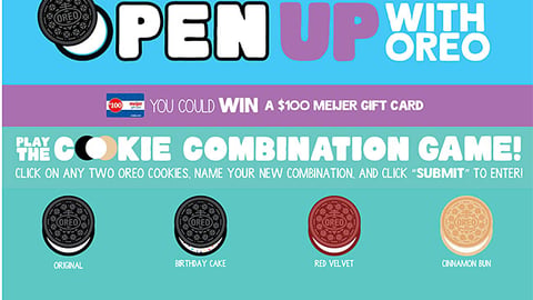 Meijer Oreo 'Cookie Combination' Landing Page