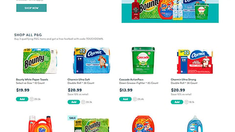 Boxed P&G Football Web Page