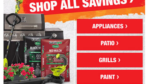 Home Depot 'Memorial Day Savings' Email