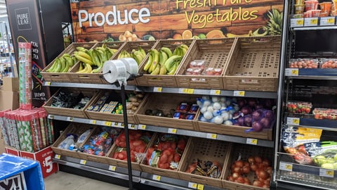 Dollar General Produce 'Fresh Fruit & Vegetables' Section