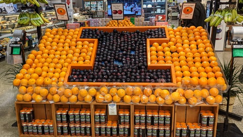 Harvest Market 'Illini Oranges' Basketball Merchandising