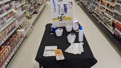 Walgreens L'Oreal 'Celebrate Eczema Awareness Month' Table Display