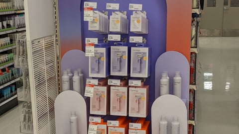 Flamingo Target 'Most Comfortable Shave' Endcap Display