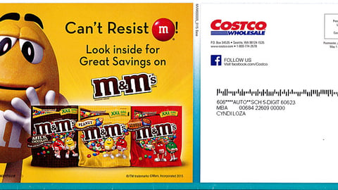 Costco M&M's 'Can't Resist' Member Mailer Cover