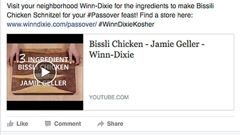 Winn-Dixie 'Passover Feast' Facebook Update