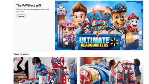 Walmart Paw Patrol 'Ultimate Headquarters' Web Page