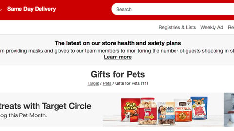 Target 'Pet Month' Display Ad