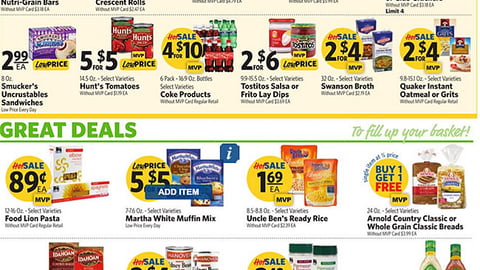 Food Lion 'Pick Your Play' Feature