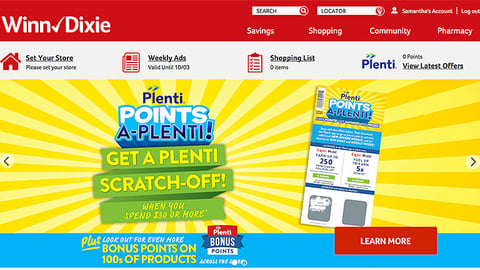 Winn-Dixie 'Get a Plenti Scratch-Off' Carousel Ad