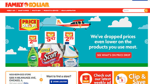 Family Dollar 'Price Drop' Carousel Ad
