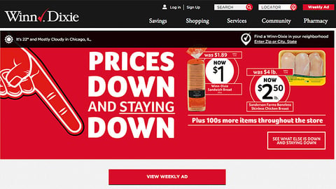Winn-Dixie 'Prices Down and Staying Down' Carousel Ad