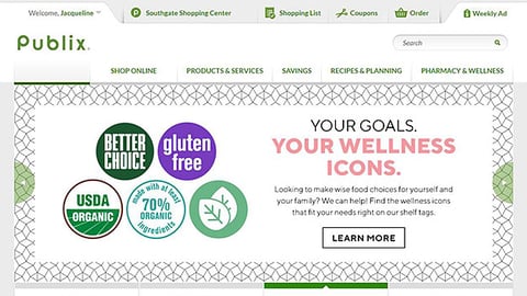 Publix 'Your Wellness Icons' Carousel Ad