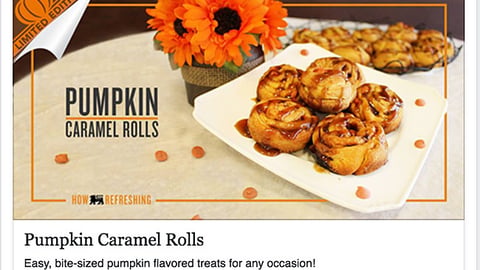Food Lion 'Pumpkin Caramel Rolls' Facebook Update