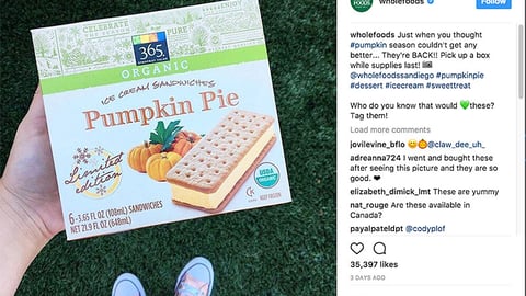 Whole Foods 365 Everyday Value 'They're Back' Instagram Update