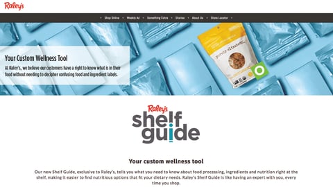 Raley's 'Shelf Guide' Web Page