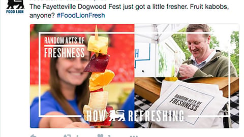 Food Lion 'Random Acts of Freshness' Twitter Update