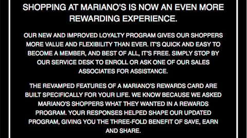 Mariano's 'Even More Rewarding' Email