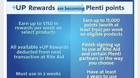 Rite Aid Plenti Facebook Update