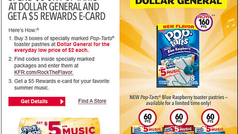Pop-Tarts Dollar General 'Rock the Flavor' Email Ad