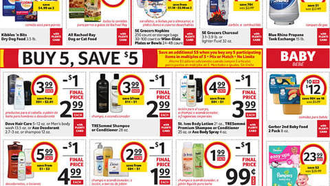Southeastern Grocers Unilever 'Buy 5, Save $5' Feature