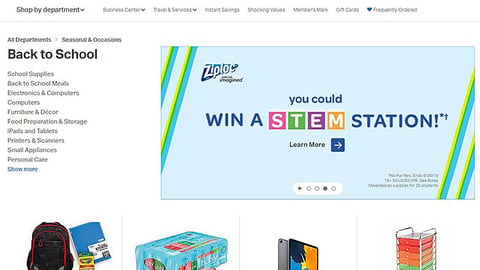 Ziploc 'Win a STEM Station' Sam's Club Carousel Ad