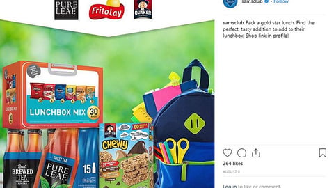 Sam's Club 'Gold Star Lunch' Instagram Update