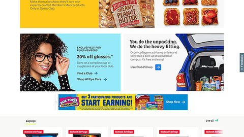 Sam's Club 'Back to School' E-Commerce Hub